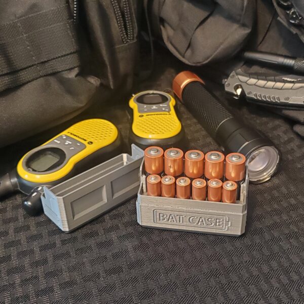 Bat Case - A rugged AA & AAA battery case for your bugout bag, camping backpack or travel suitcase.