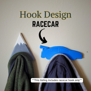 A monster truck coat hook designed to hang sweatshirts, jackets and towels created by Ziggy Zig Designs.